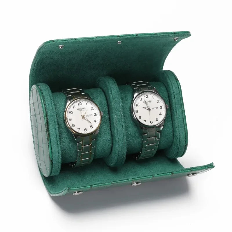 Leather Watch Display Case - Travel Storage Box