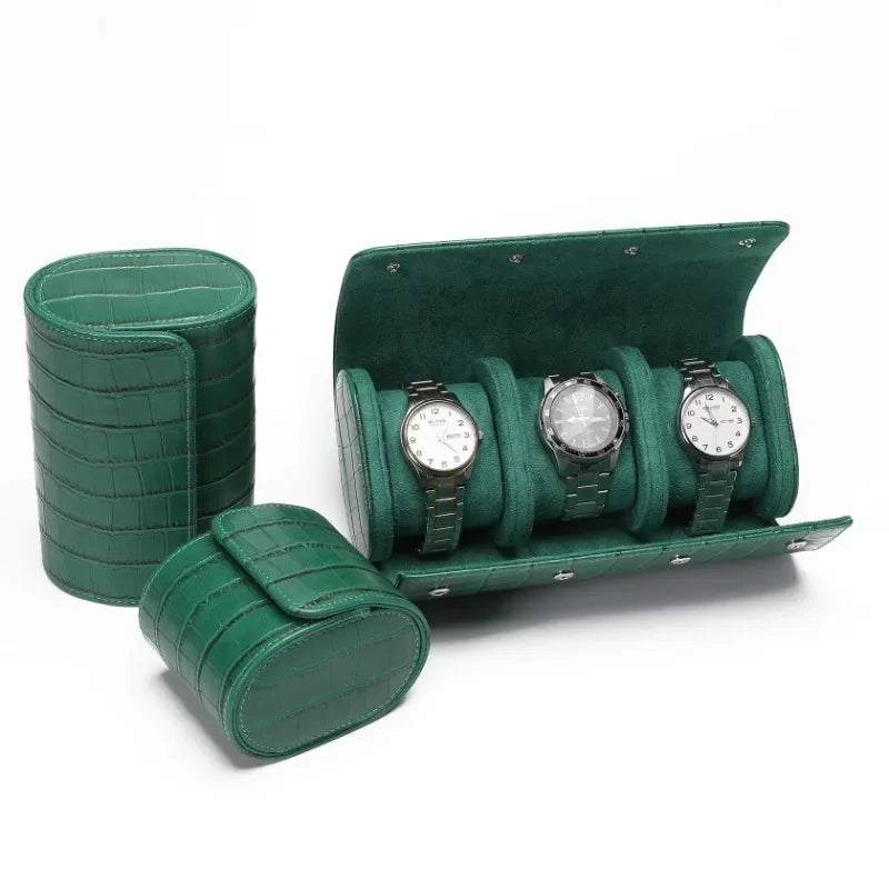 Leather Watch Display Case - Travel Storage Box