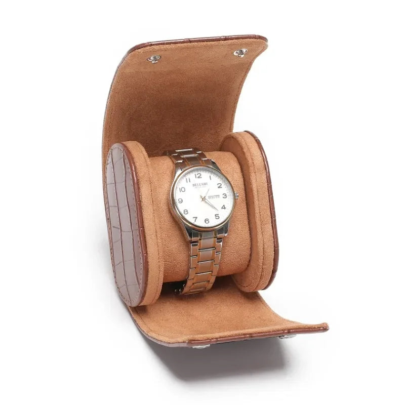 Leather Watch Display Case - Travel Storage Box