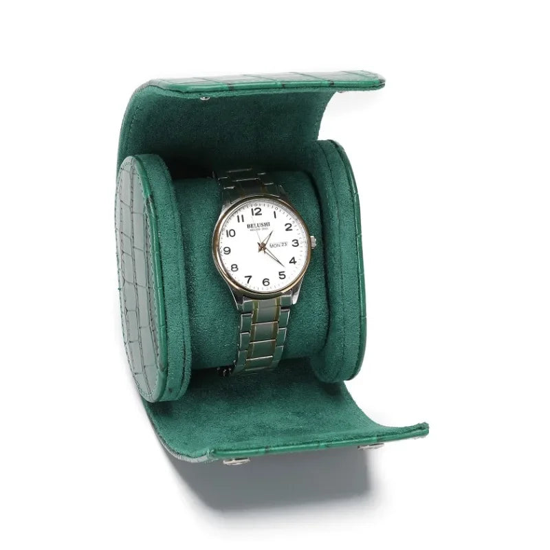 Leather Watch Display Case - Travel Storage Box