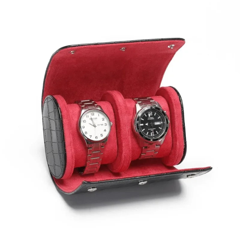 Leather Watch Display Case - Travel Storage Box