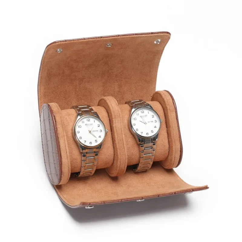 Leather Watch Display Case - Travel Storage Box